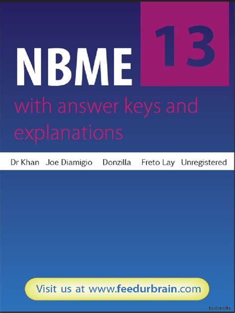 NBME Free Self-Assessments Whats Included. . Nbme 13